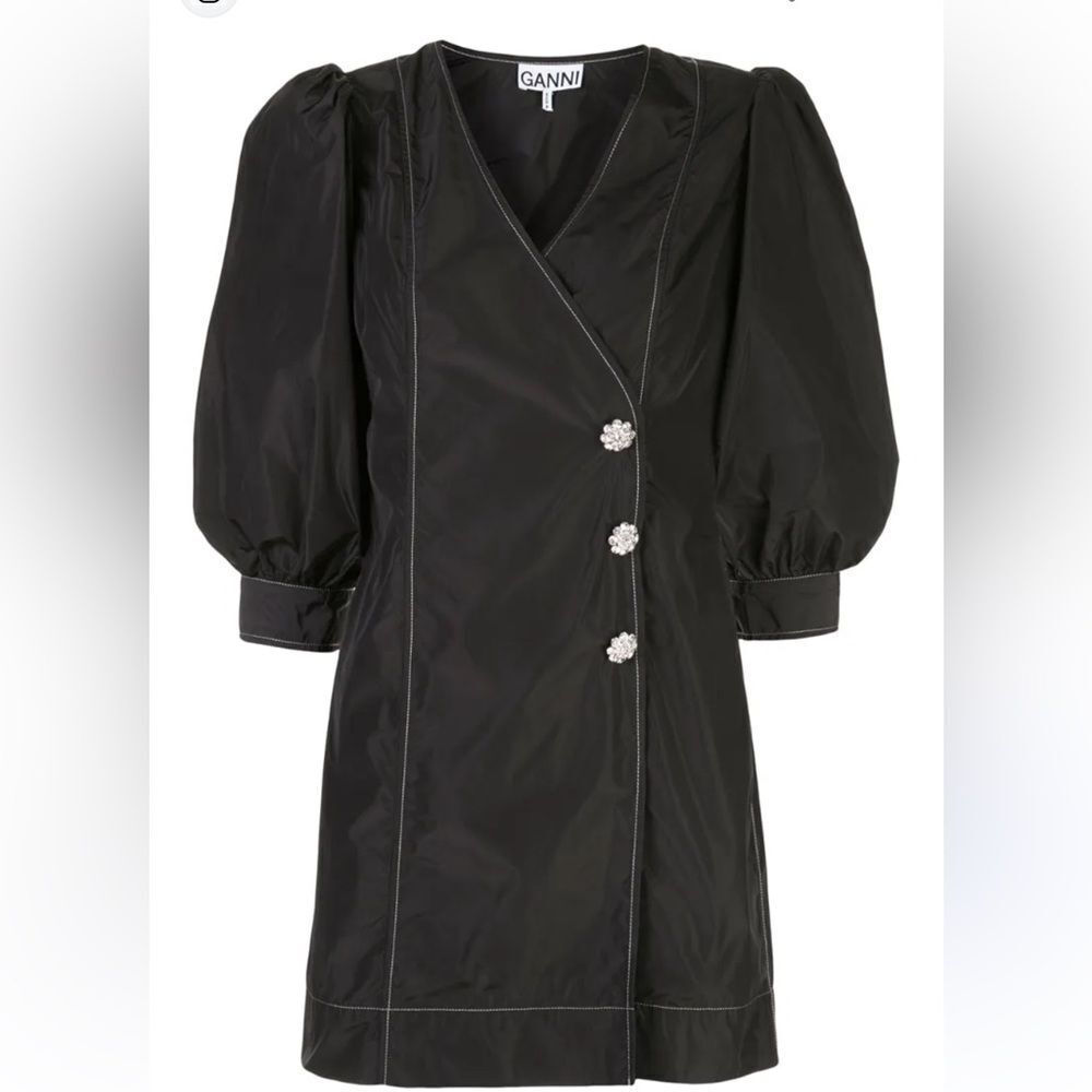 GANNI MINI DRESS nwt- PHANTOM